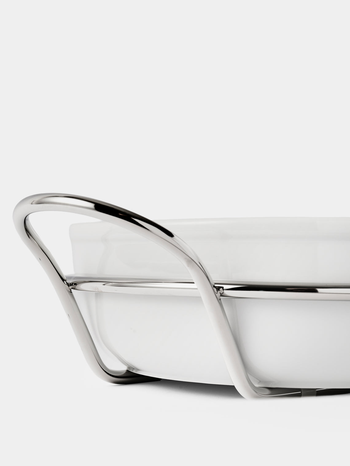 Greggio - Grand Gourmet Silver-Plated Dish with Stand - Silver - ABASK