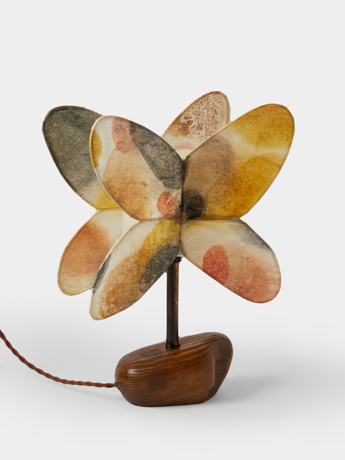 Yuxuan Huang - The Mountains Beyond Hand-Painted Kozo Paper and Wood Table Lamp - Multiple - ABASK