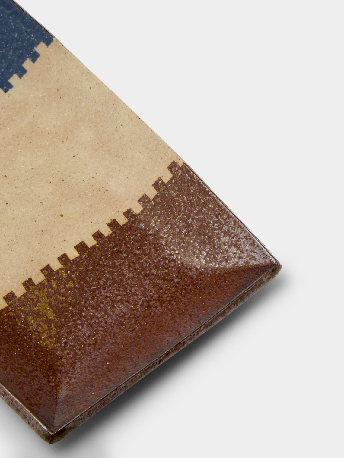 Makidani-gama - Nerikomi Ceramic Rectangular Plates – 8.5in/21.5cm (Set of 3) - Multiple - ABASK