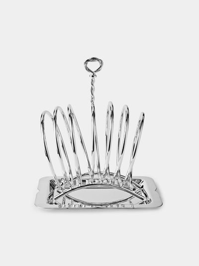 Greggio - Villa Pisani Silver-Plated Toast Rack with Tray - Silver - ABASK - 