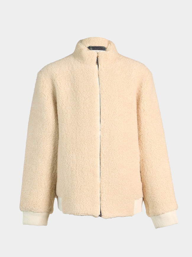 God's True Cashmere - T-Bird Cashmere Flight Jacket | Size: M - Gray - ABASK - 