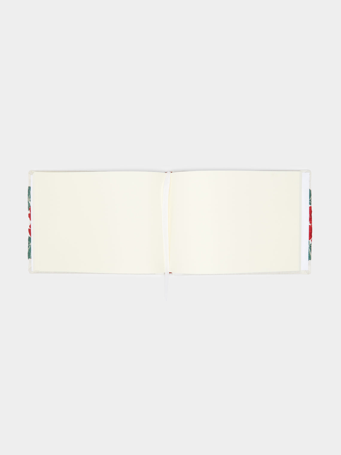 Geranio Embroidered Linen Guest Book
