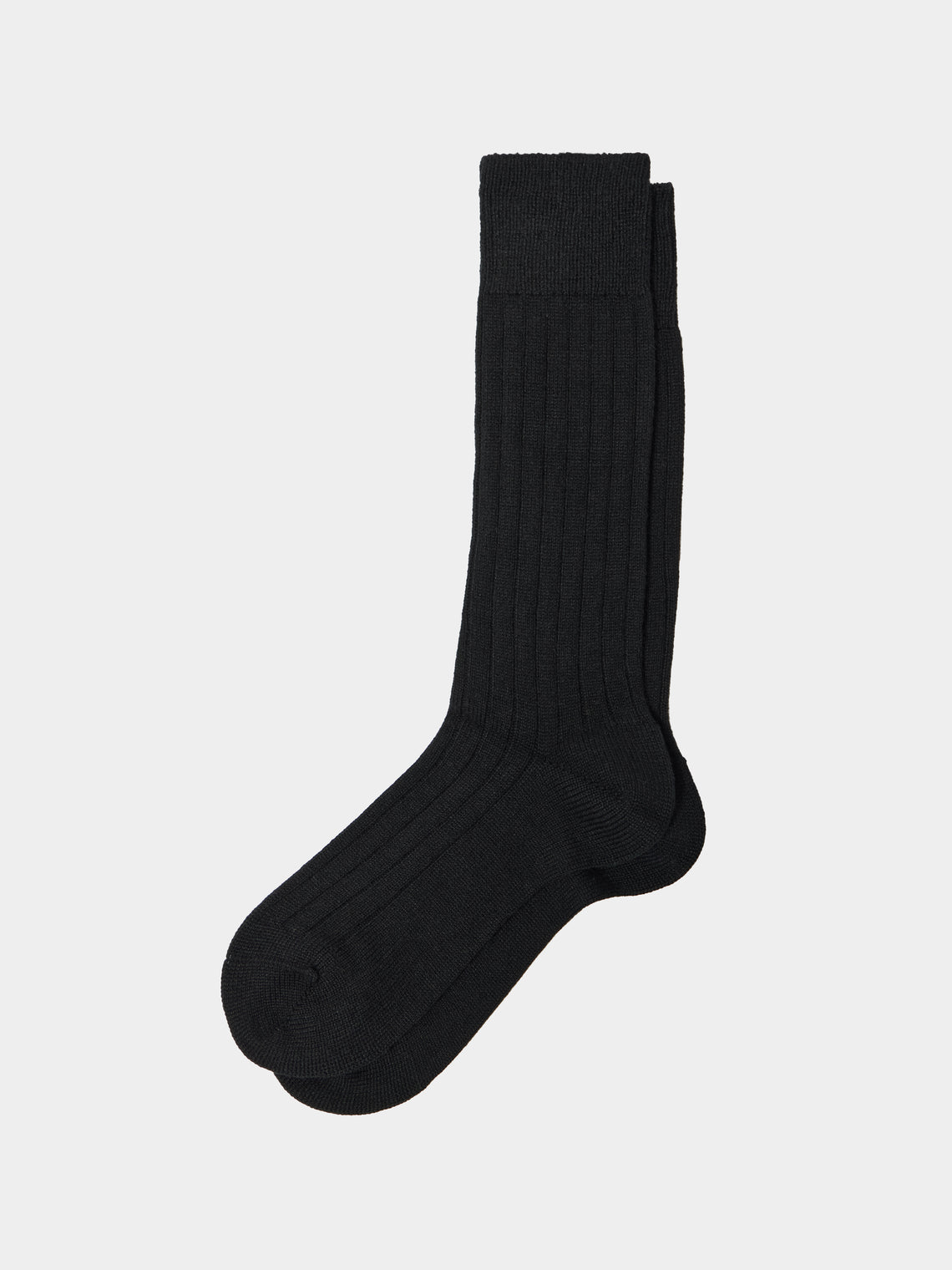 Maria La Rosa - Women's One Cashmere Mid-Calf Socks | One Size - Black - ABASK - 