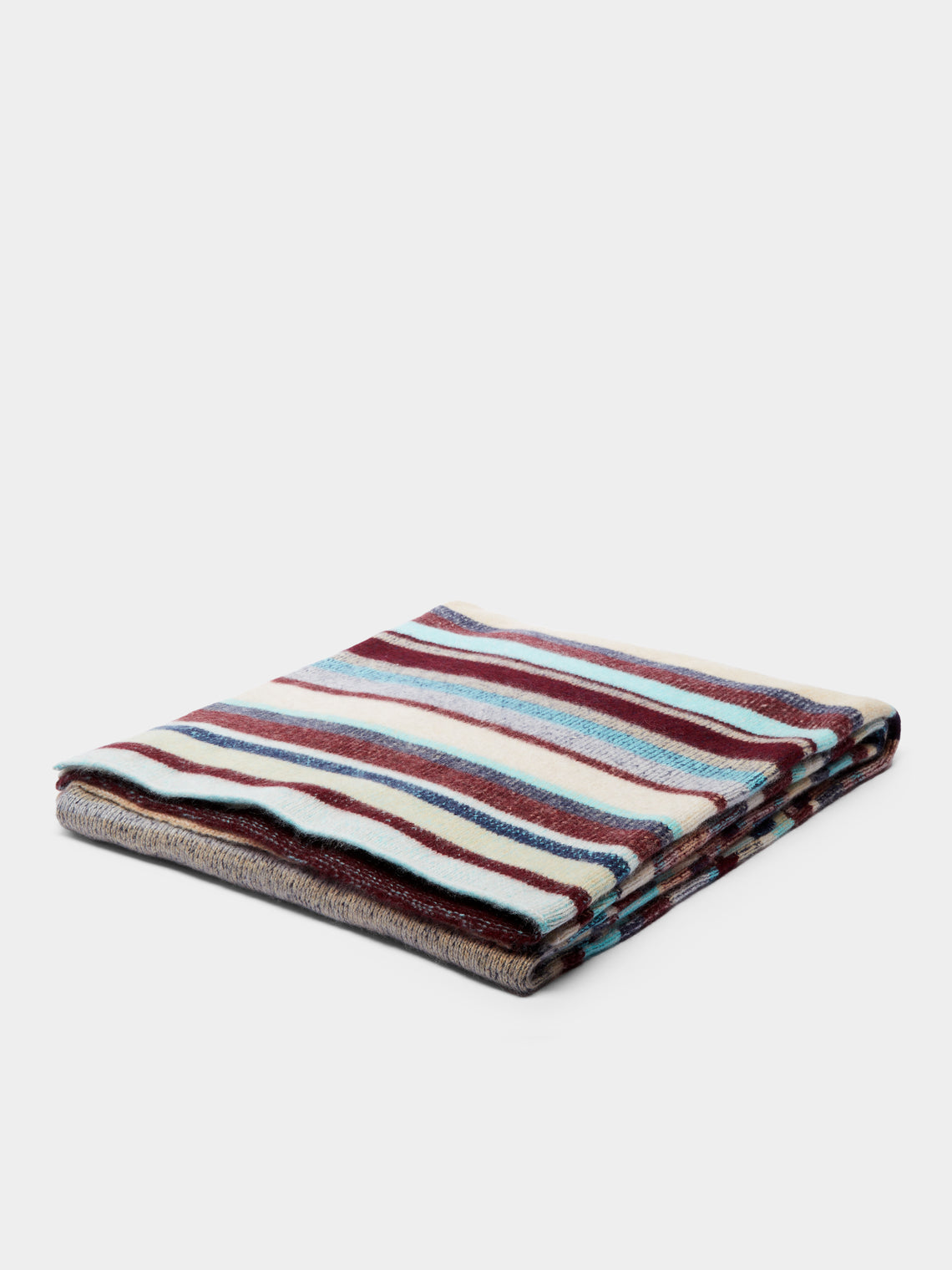 The Elder Statesman - Hand-Dyed Cashmere Striped Blanket -  - ABASK