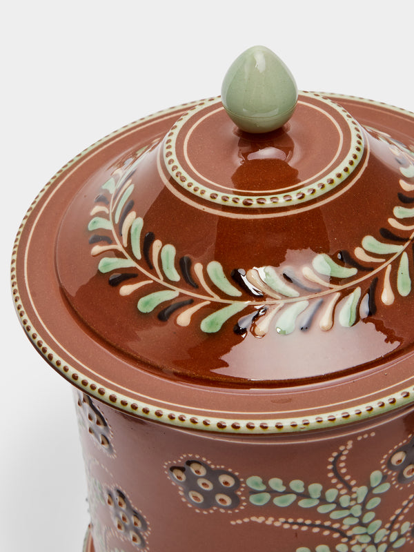 Poterie d’Évires - Flowers Hand-Painted Ceramic Small Jar -  - ABASK