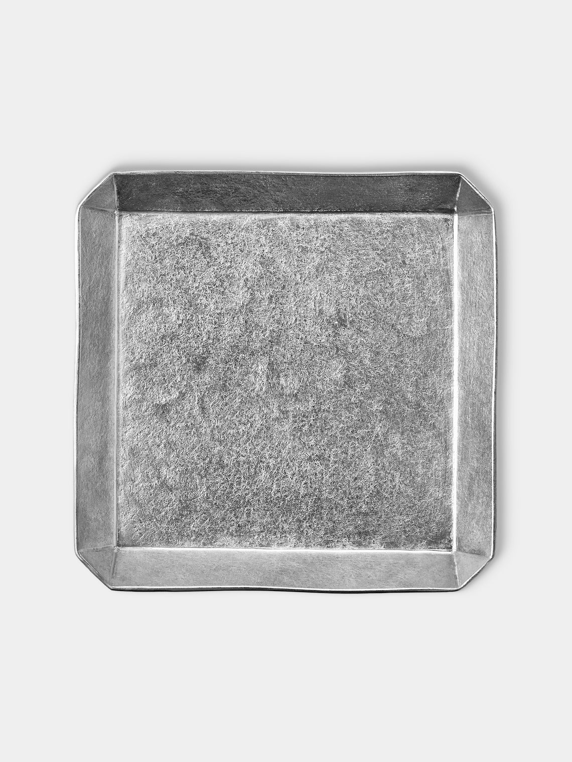 Seikado - Pewter Octagonal Folding Tray (4in/10.5cm) - Silver - ABASK