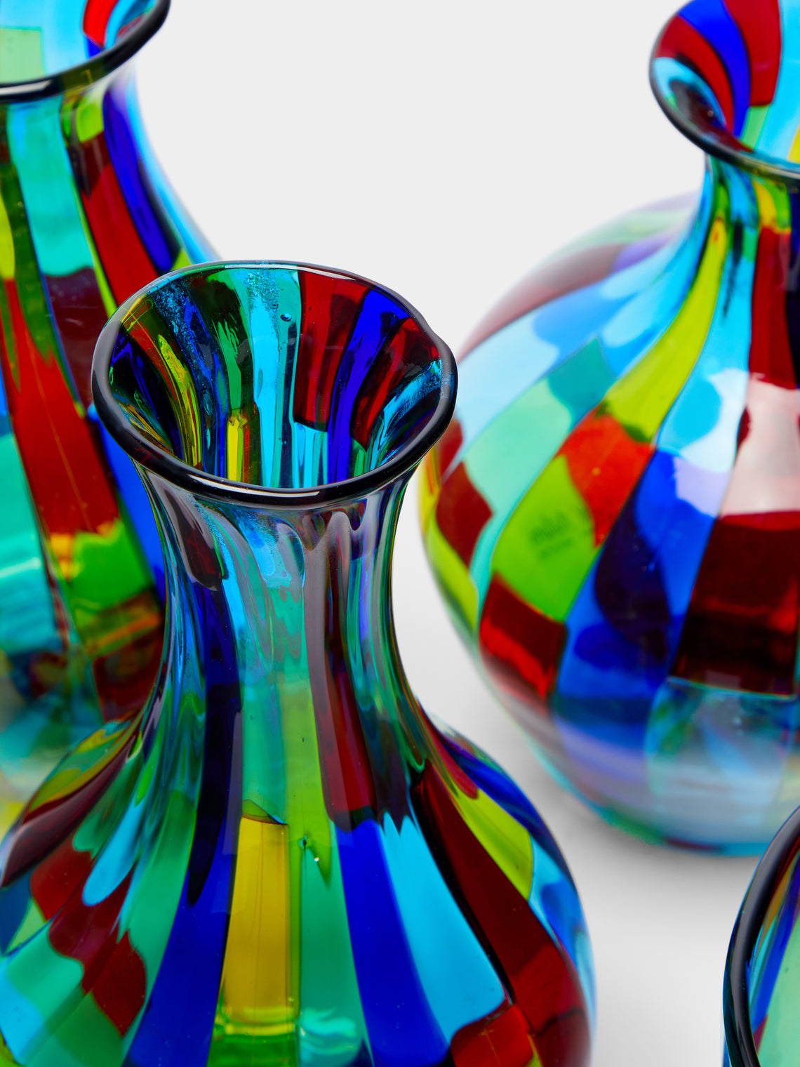 F&M Ballarin - Acquamarina Hand-Blown Murano Glass Bud Vases (Set of 4) -  - ABASK