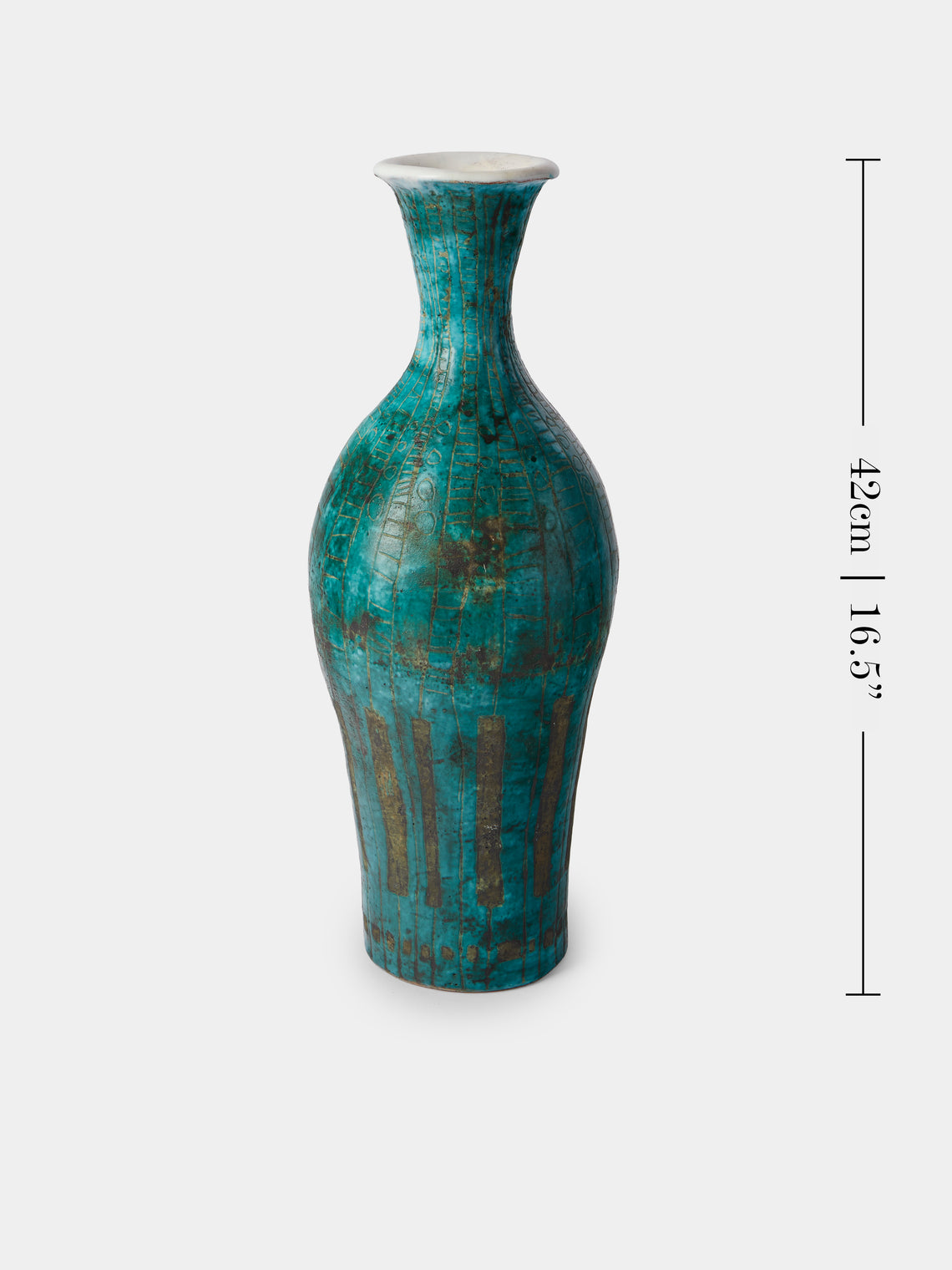 Antique and Vintage - Mid-Century Ceramic Vase - Blue - ABASK