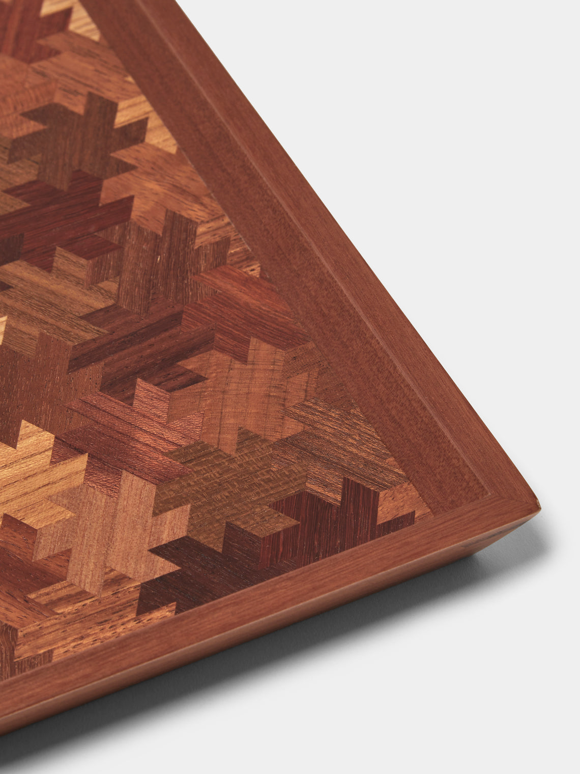 Mori Kougei - Poke Marquetry Wood Tray (15in/38.5cm) - Multiple - ABASK