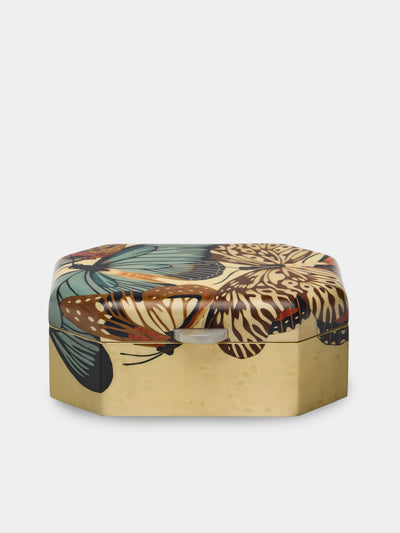 Silvia Furmanovich - Butterflies Marquetry Wood Jewelry Box - Multiple - ABASK - 
