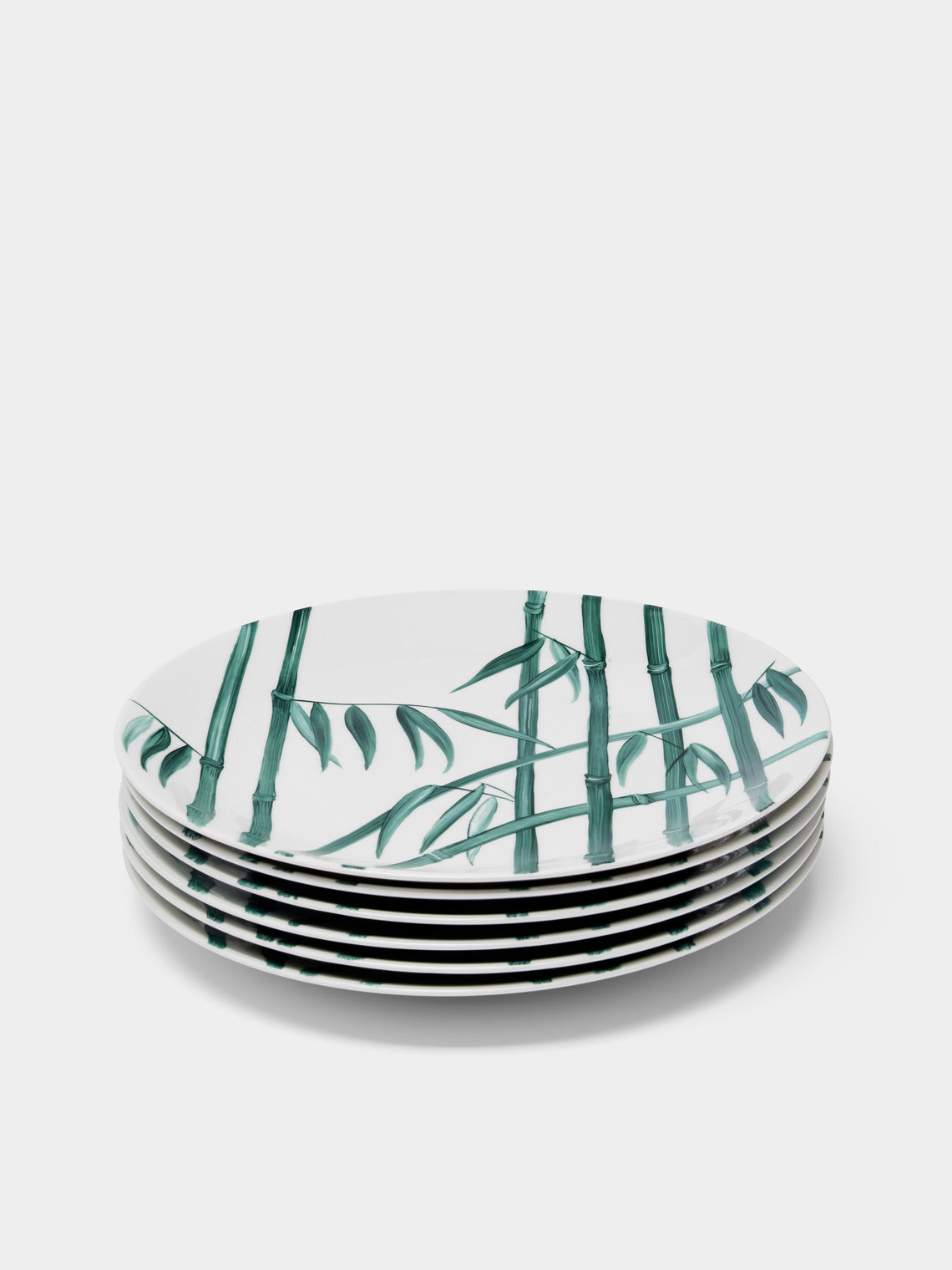 Marie Daage - Jardin d'Arashiyama Hand-Painted Porcelain Dinner Plate (10.5in/26.5cm) - White - ABASK