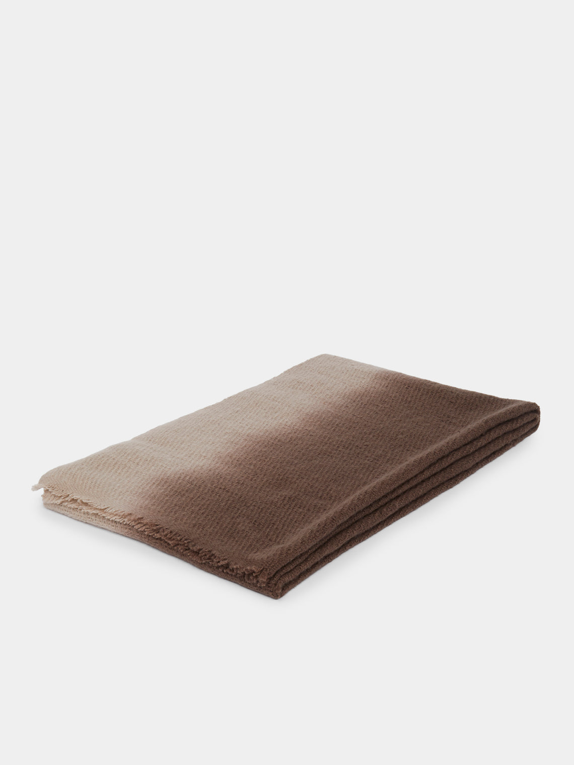 Me & K - Cashmere Ombré-Border Scarf | One Size - Brown - ABASK