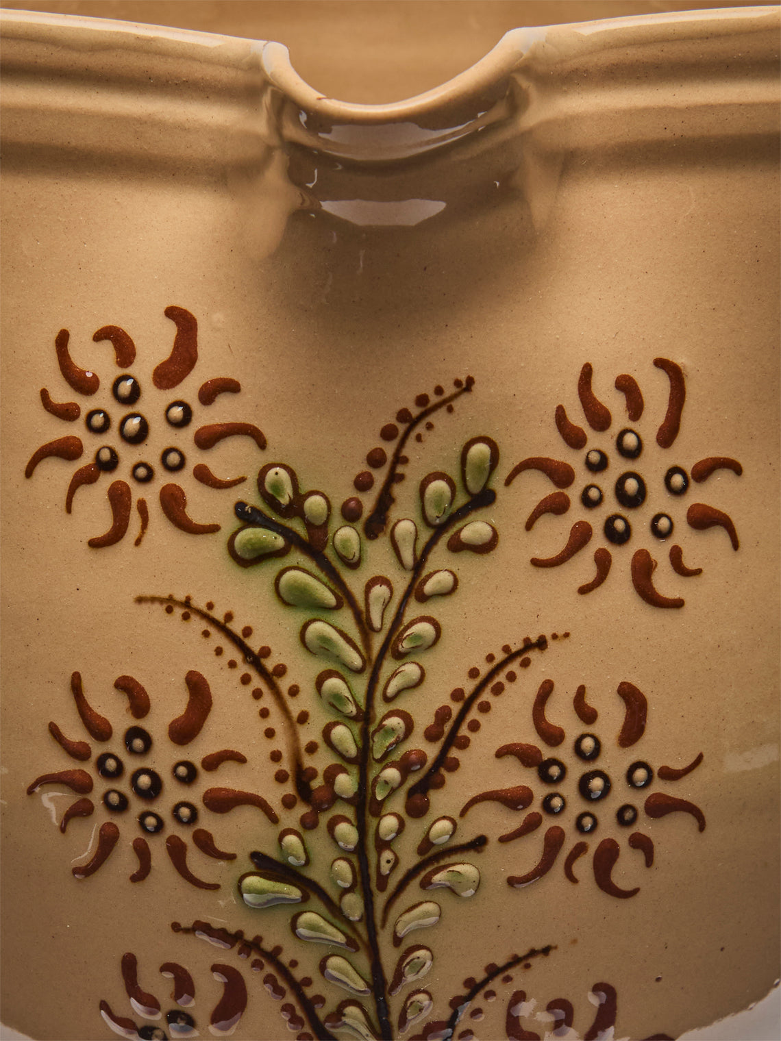 Poterie d’Évires - Flowers Hand-Painted Ceramic Jug (70.5oz/2L) - Cream - ABASK