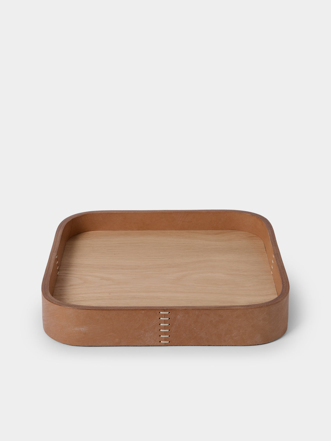 Otzi Studio - Dais Leather Valet Tray (10in/26cm) - Natural - ABASK