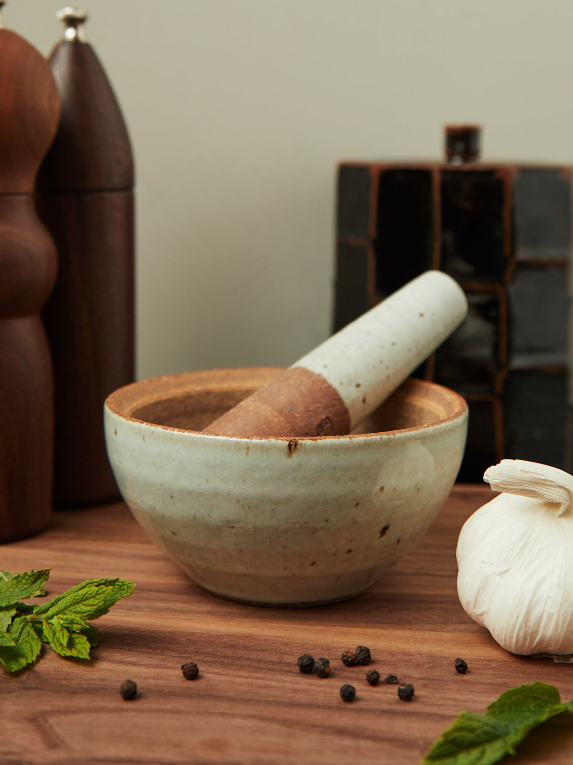 The Leach Pottery - Ceramic Pestle and Mortar -  - ABASK