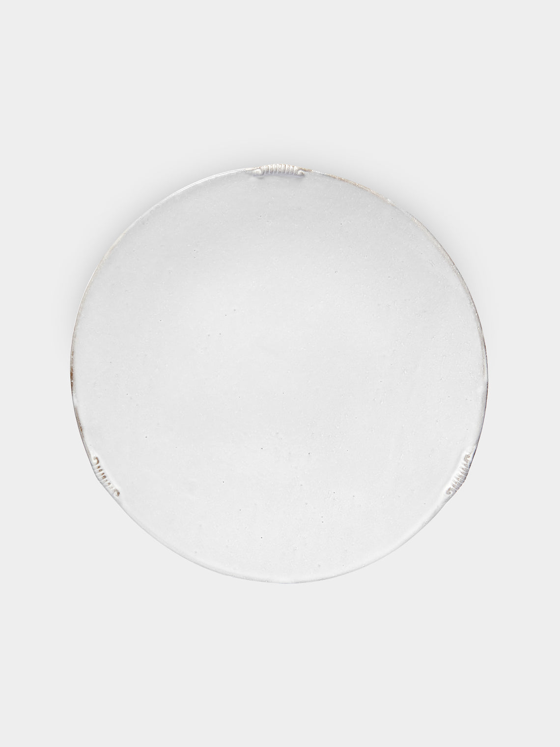 Astier de Villatte - Neptune Hand-Glazed Ceramic Dinner Plate – 10in/26cm (Set of 2) - White - ABASK - 