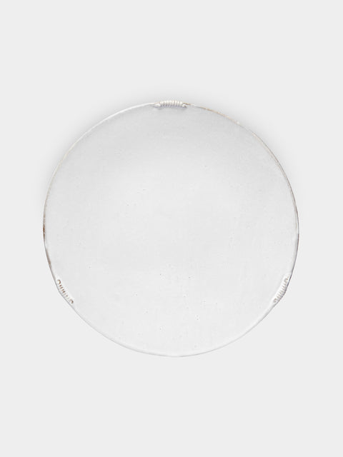 Astier de Villatte - Neptune Hand-Glazed Ceramic Dinner Plate – 10in/26cm (Set of 2) - White - ABASK - 