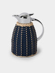 Pigment France - Chantilly Leather and Rattan Carafe (42oz/1.2L) - Blue - ABASK - 