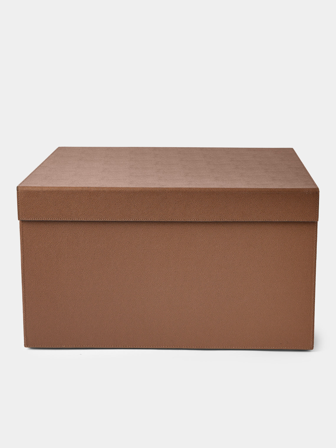 Giobagnara - Parma Leather Large Closet Box - Brown - ABASK - 