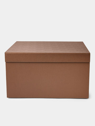 Giobagnara - Parma Leather Large Closet Box - Brown - ABASK - 