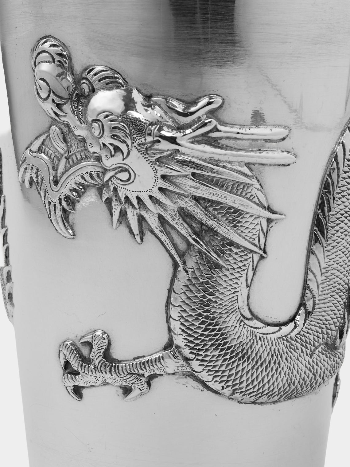 Antique and Vintage - 1930s Solid Silver Dragon Cocktail Shaker - Silver - ABASK