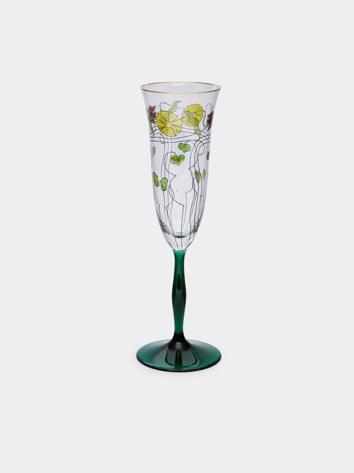 Theresienthal - Serenade Hand-Painted Crystal Champagne Flute -  - ABASK - 