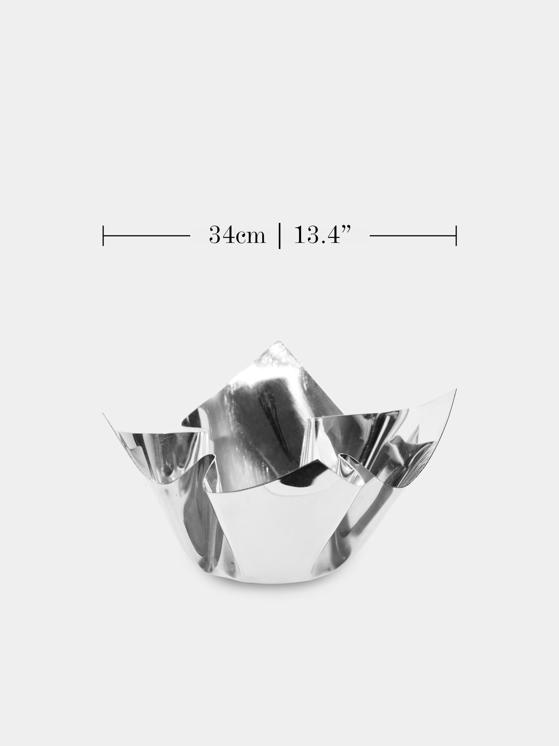 San Lorenzo - 1993 Afra and Tobia Scarpa Cartoccio Pure Silver Bowl with Tips (2.5in/6cm) - Silver - ABASK