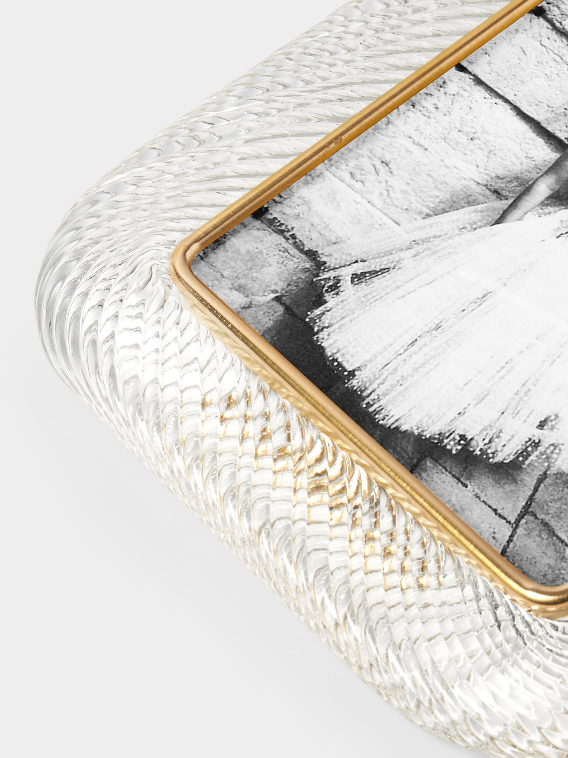 Antique and Vintage - 1960s Murano Glass Photo Frame - Clear - ABASK