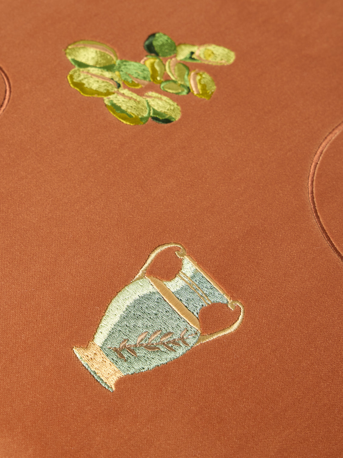 Uncommon Ancestor - Odyssey Embroidered Velvet Rectangular Footstool - Pink - ABASK