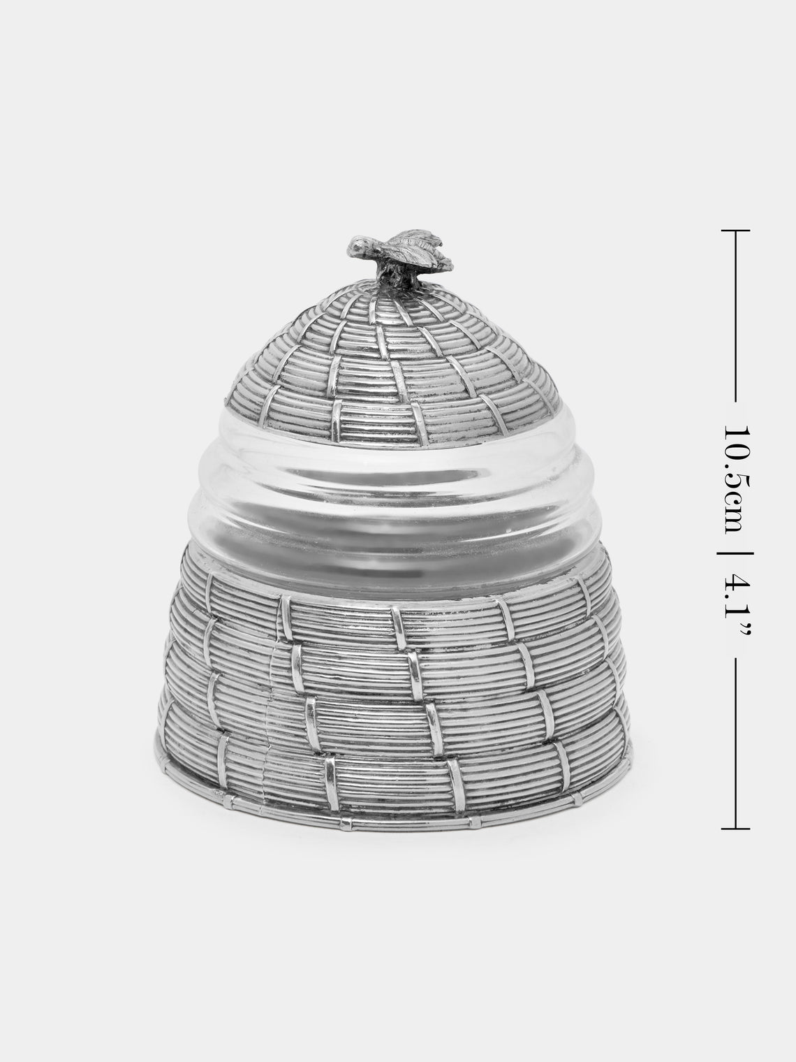 Antique and Vintage - 1950s Silver-Plated Honey Pot - Silver - ABASK