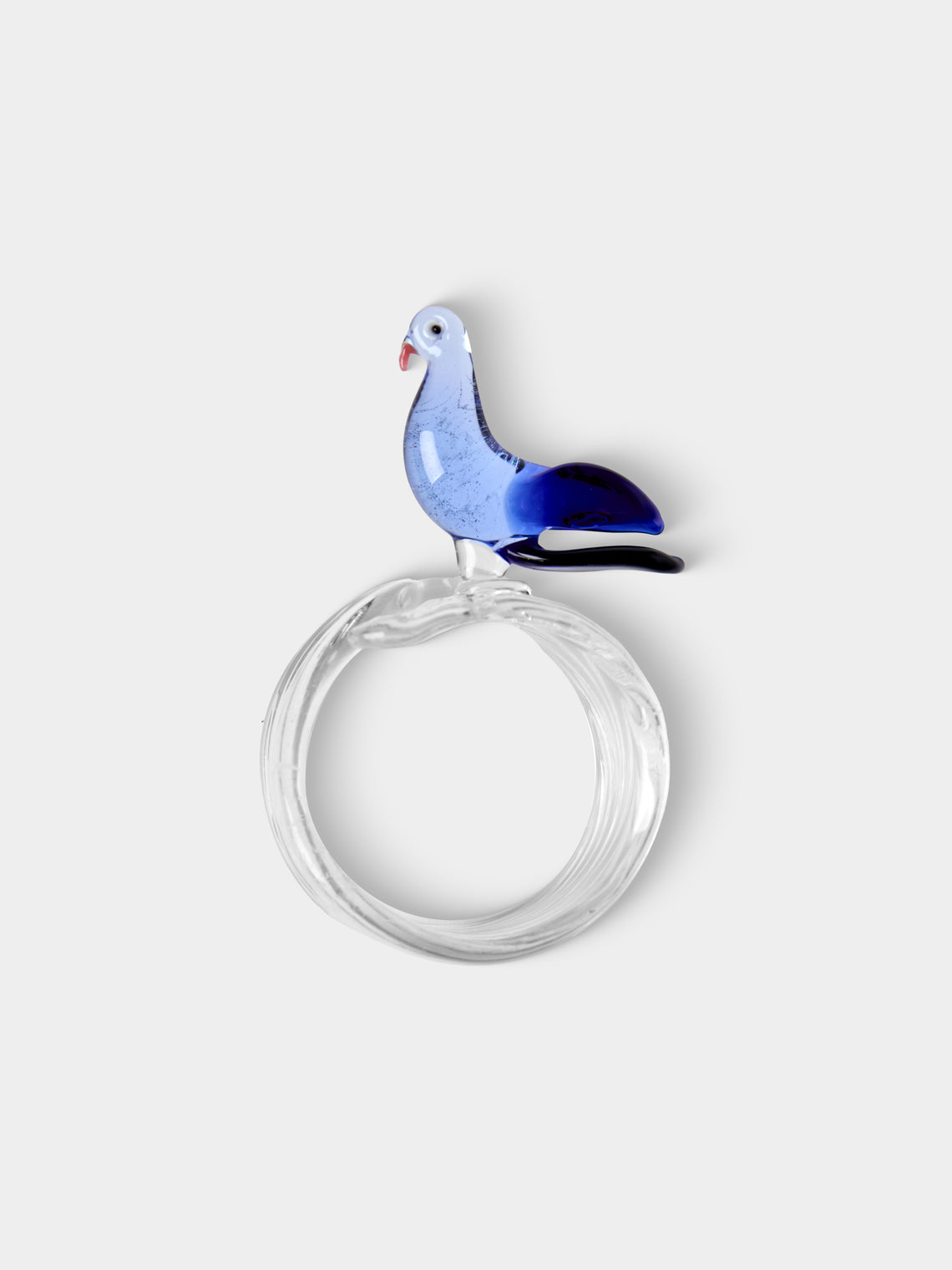 Casarialto - | Set of 6 | Tropical Birds Hand-Blown Glass Napkin Rings - Multiple - ABASK