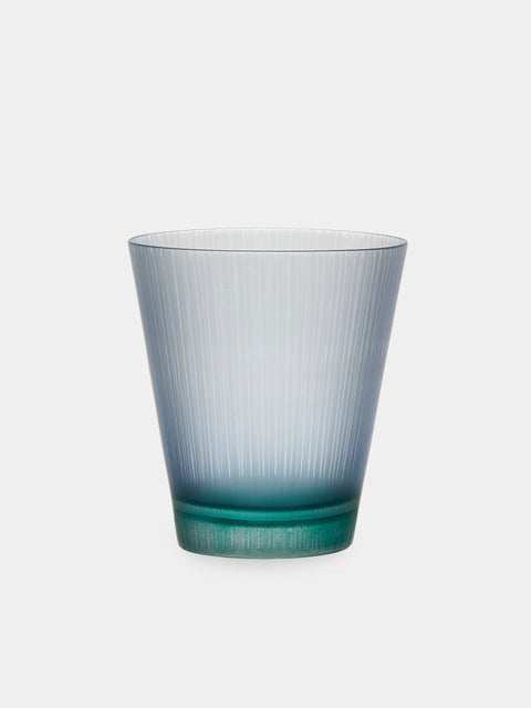 Takeyoshi Mitsui - Silence Hand-Blown Glass Tumblers (Set of 2) - Blue - ABASK- 