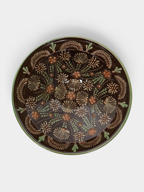 Poterie d’Évires - Flowers Hand-Painted Ceramic Large Serving Bowl -  - ABASK