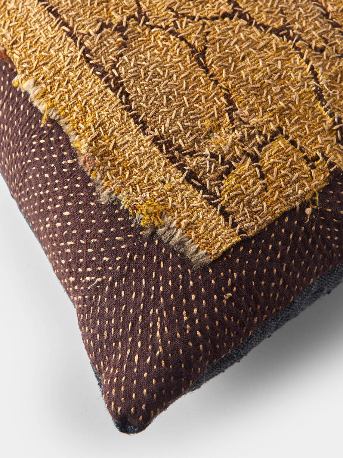 By Walid - 19th-Century French Napoleon III Aubosson Tapestry Wool and Hemp Cushion (25.5in/65cm) - Multiple - ABASK