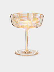Lobmeyr - Series B Hand-Painted Crystal Champagne Coupe - Gold - ABASK - 