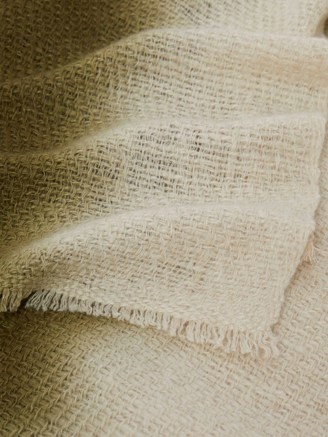 Me & K - Cashmere Ombré-Border Scarf | One Size - Green - ABASK