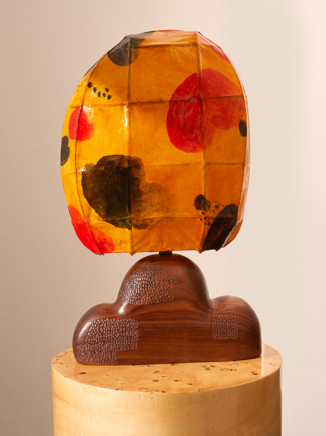 Yuxuan Huang - Mountain Hand-Painted Kozo Paper and Wood Table Lamp - Multiple - ABASK