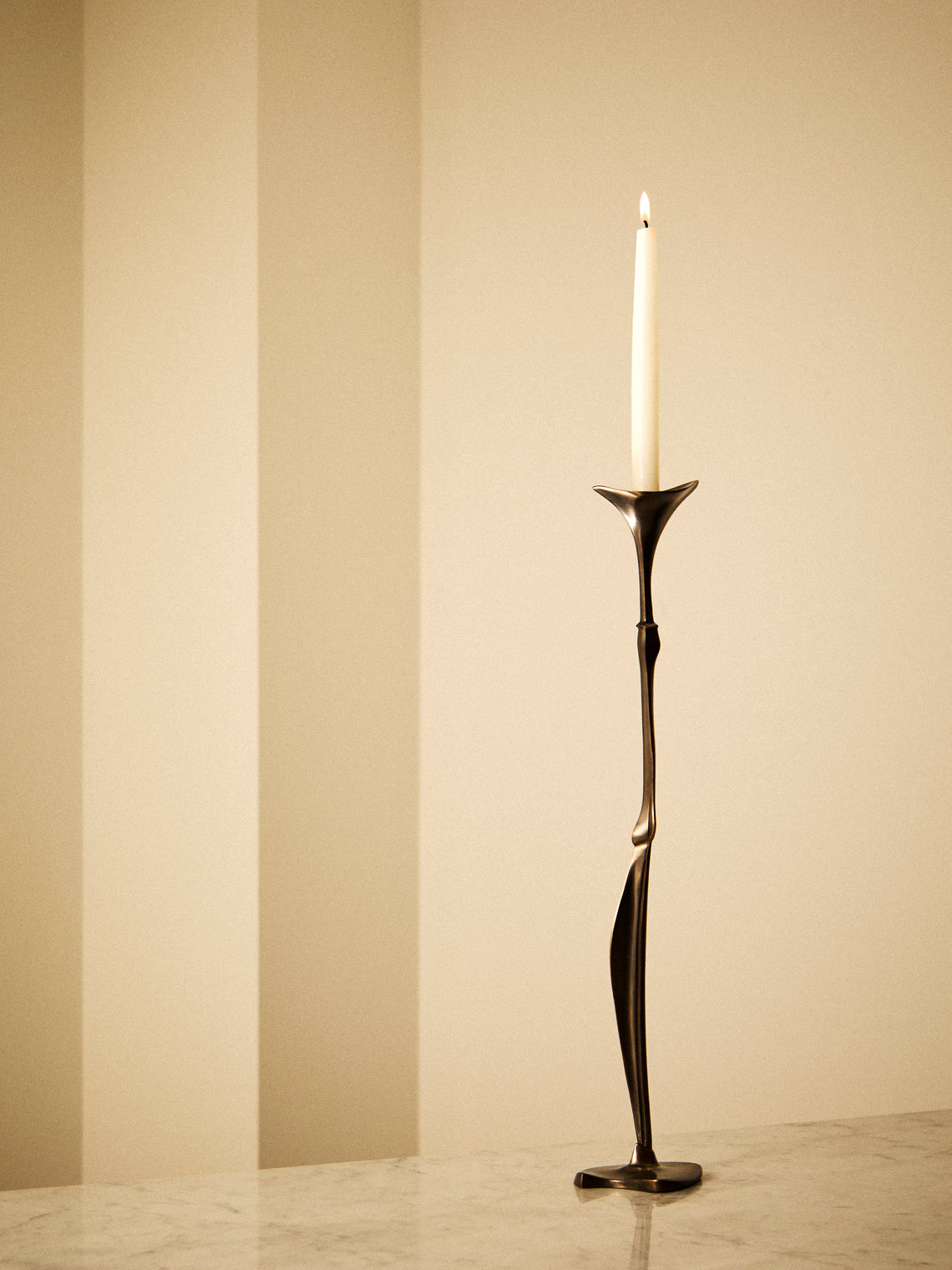Shaha Raphael - Low Tide Fishbone Hand-Cast Brass Medium Candelabra - Brown - ABASK