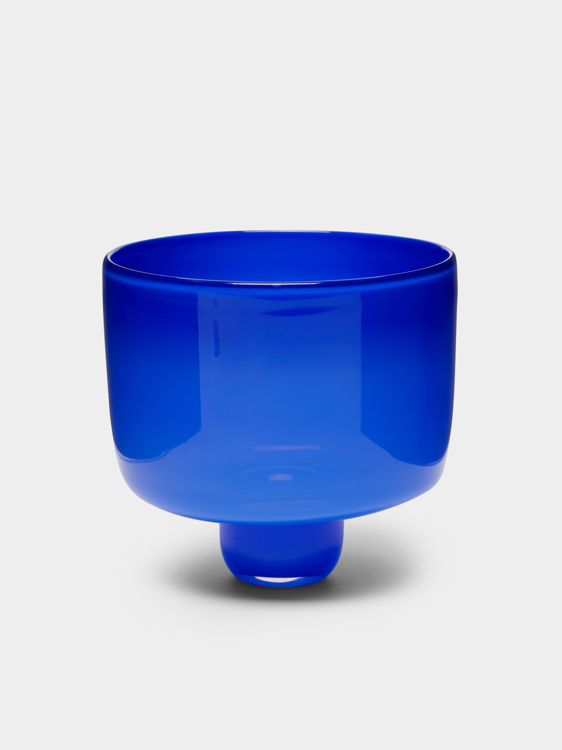 Pierrot Doremus - | Set of 4 | Hand-Blown Glass Ice Cream Bowls - Blue - ABASK - 