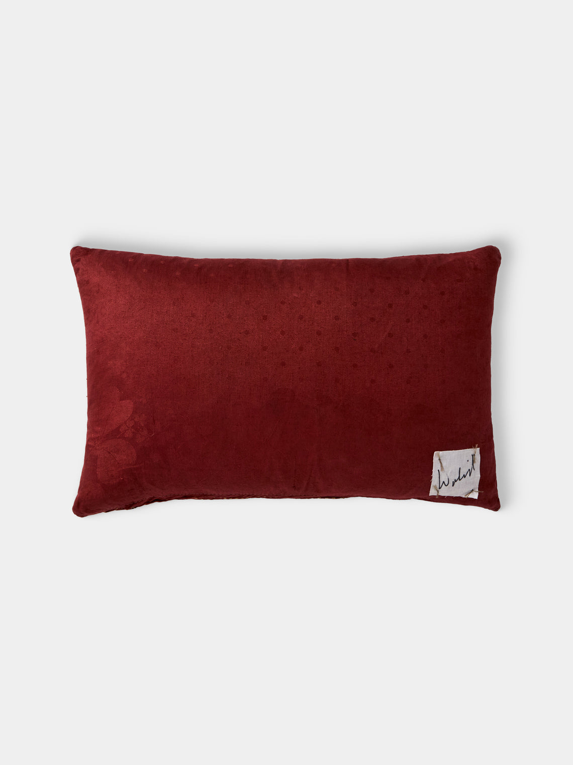 By Walid - 19th-Century Needlepoint Wool and Damask Cushion (19.5in/50cm) - Multiple - ABASK
