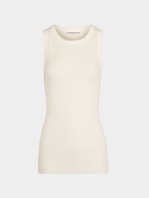 Arch4 - Manon Baby Goat Cashmere Tank Top | Size: M - Cream - ABASK - 