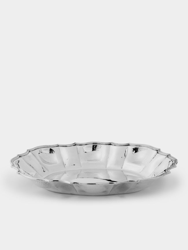Antique and Vintage - 1950s Argenteria Dabbene Milano Solid Silver Tray (17.5in/44cm) - Silver - ABASK - 