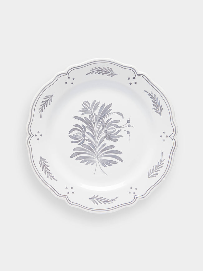 Bourg Joly Malicorne - Antique Fleurs Hand-Painted Ceramic Dinner Plates (Set of 4) -  - ABASK - 