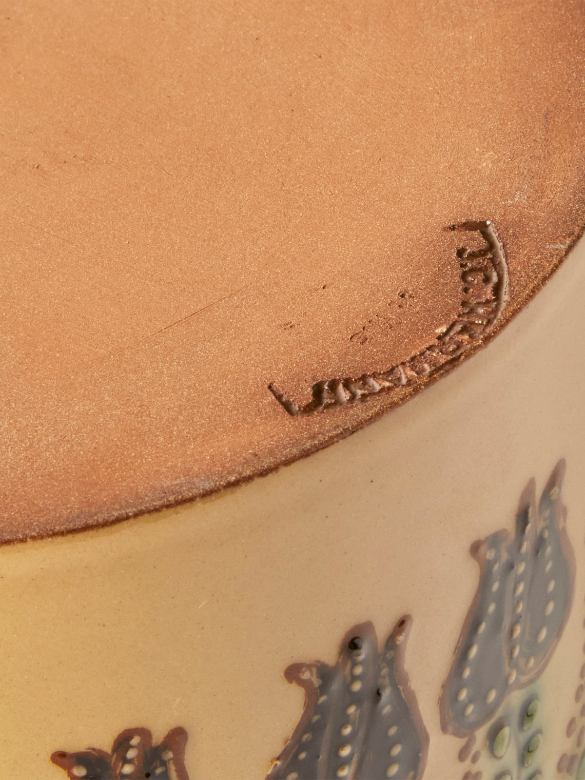 Poterie d’Évires - Flowers Hand-Painted Ceramic Utensil Pot - Cream - ABASK