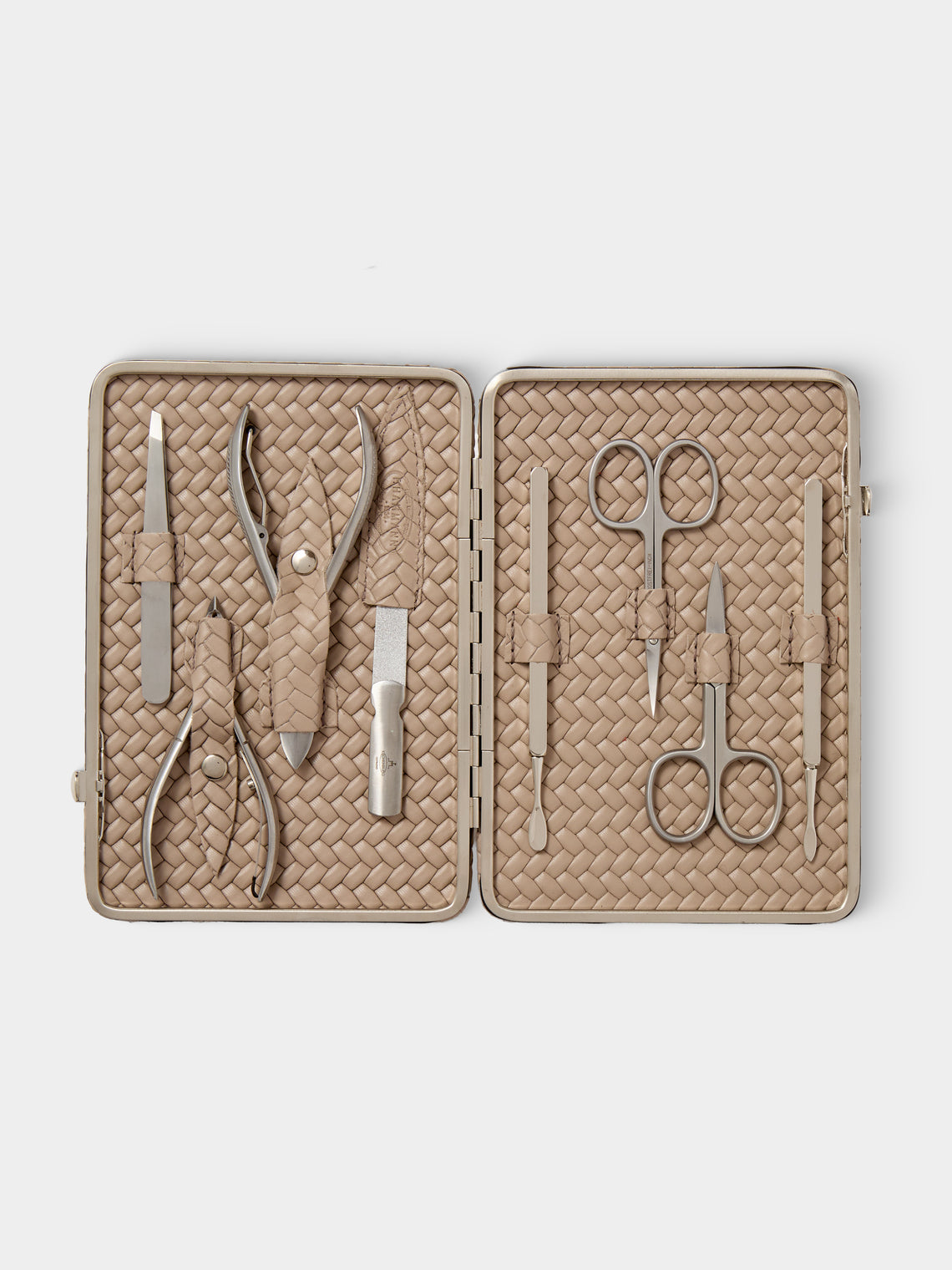 F. Hammann - Woven Leather Large Manicure Set - Beige - ABASK - 