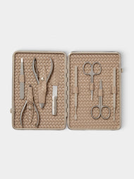 F. Hammann - Woven Leather Large Manicure Set - Beige - ABASK - 