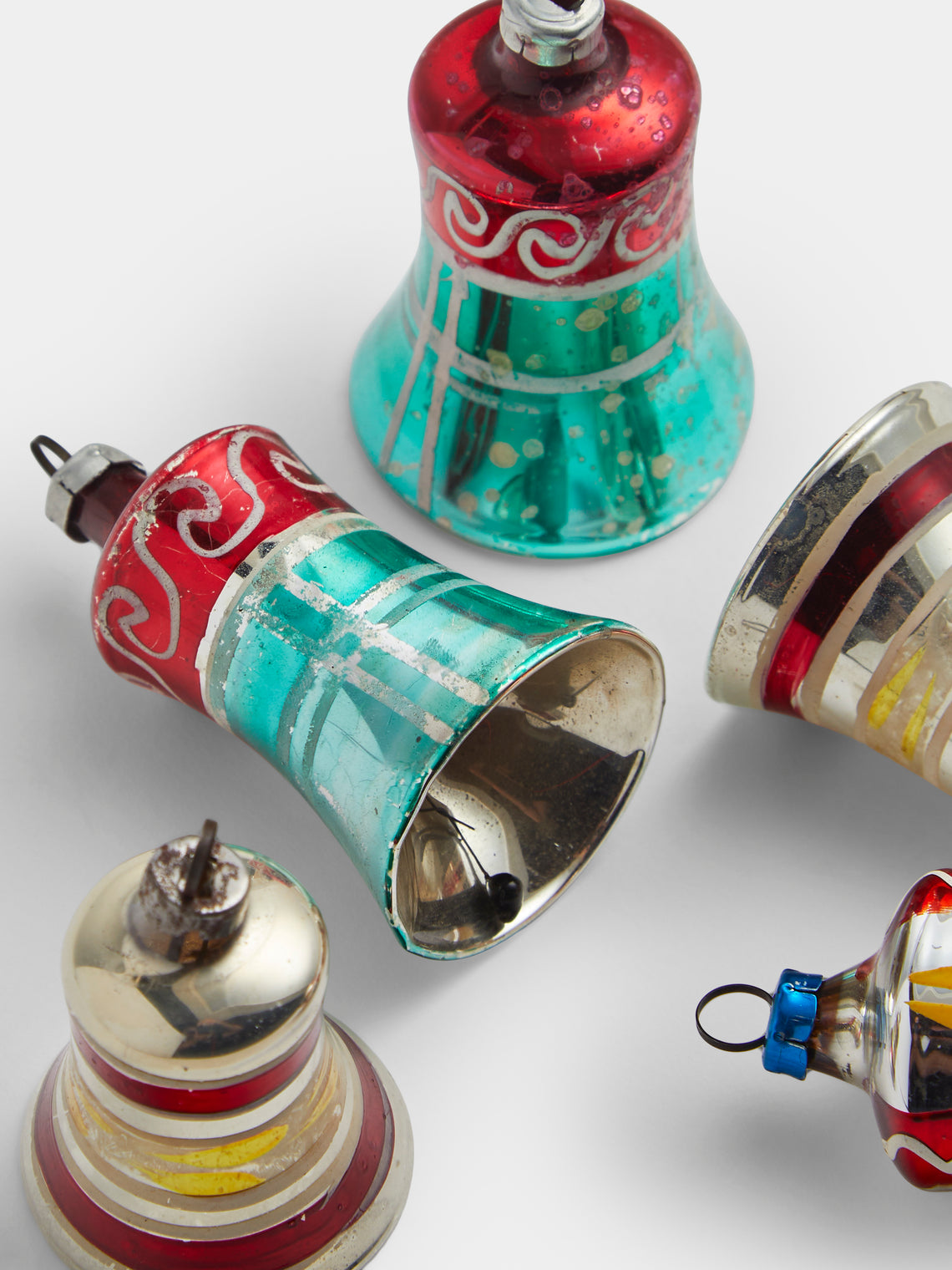 Antique and Vintage - Early-20th-Century Bells Glass Baubles (Set of 5) - Multiple - ABASK