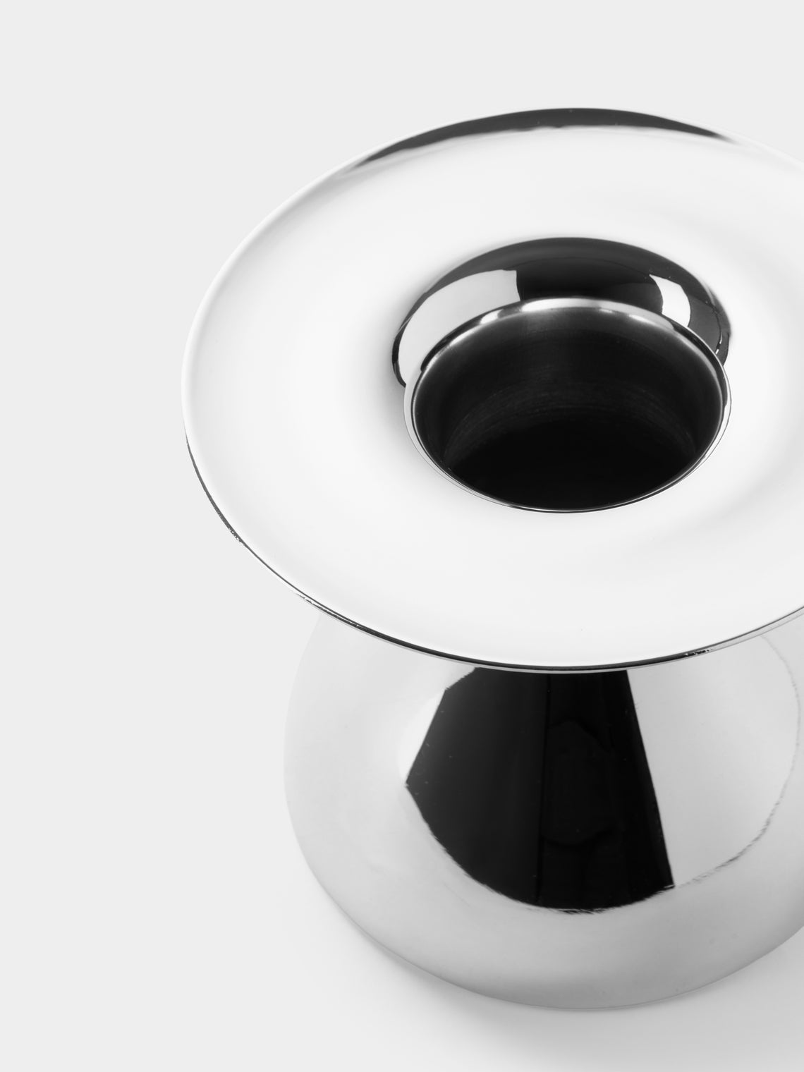 San Lorenzo - 1993 Afra and Tobia Scarpa Pure Silver Vase (6in/15cm) - Silver - ABASK