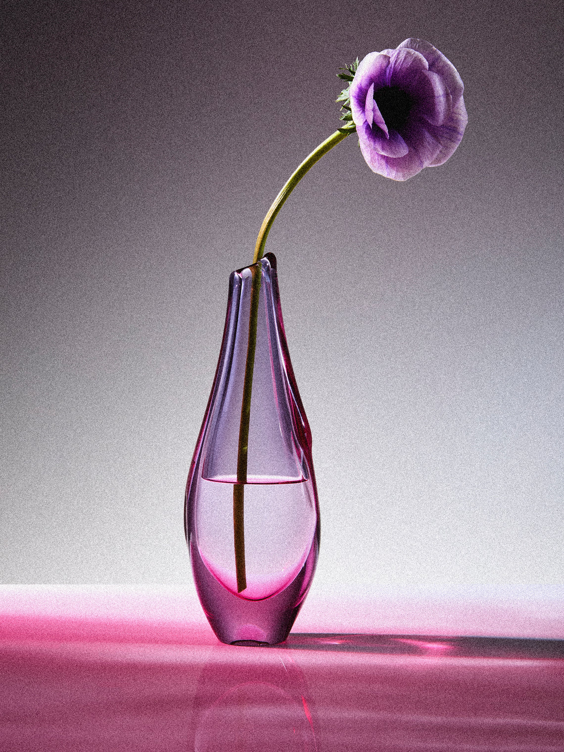Antique and Vintage - Mid-Century Glass Vase - Pink - ABASK