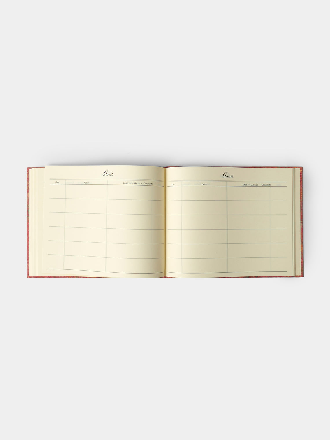 Giannini Firenze - Hand-Marbled Guest Book - Pink - ABASK